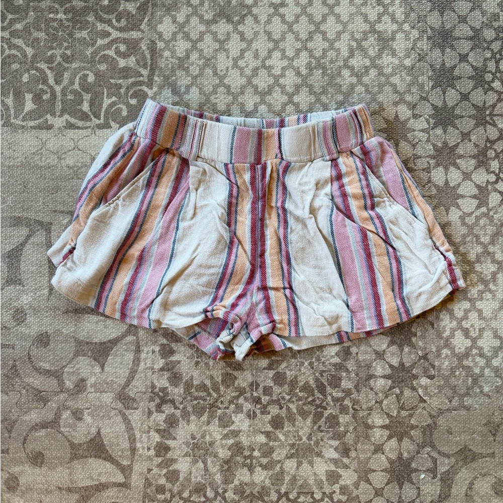 Forever 21 Striped Elastic-Waist Shorts